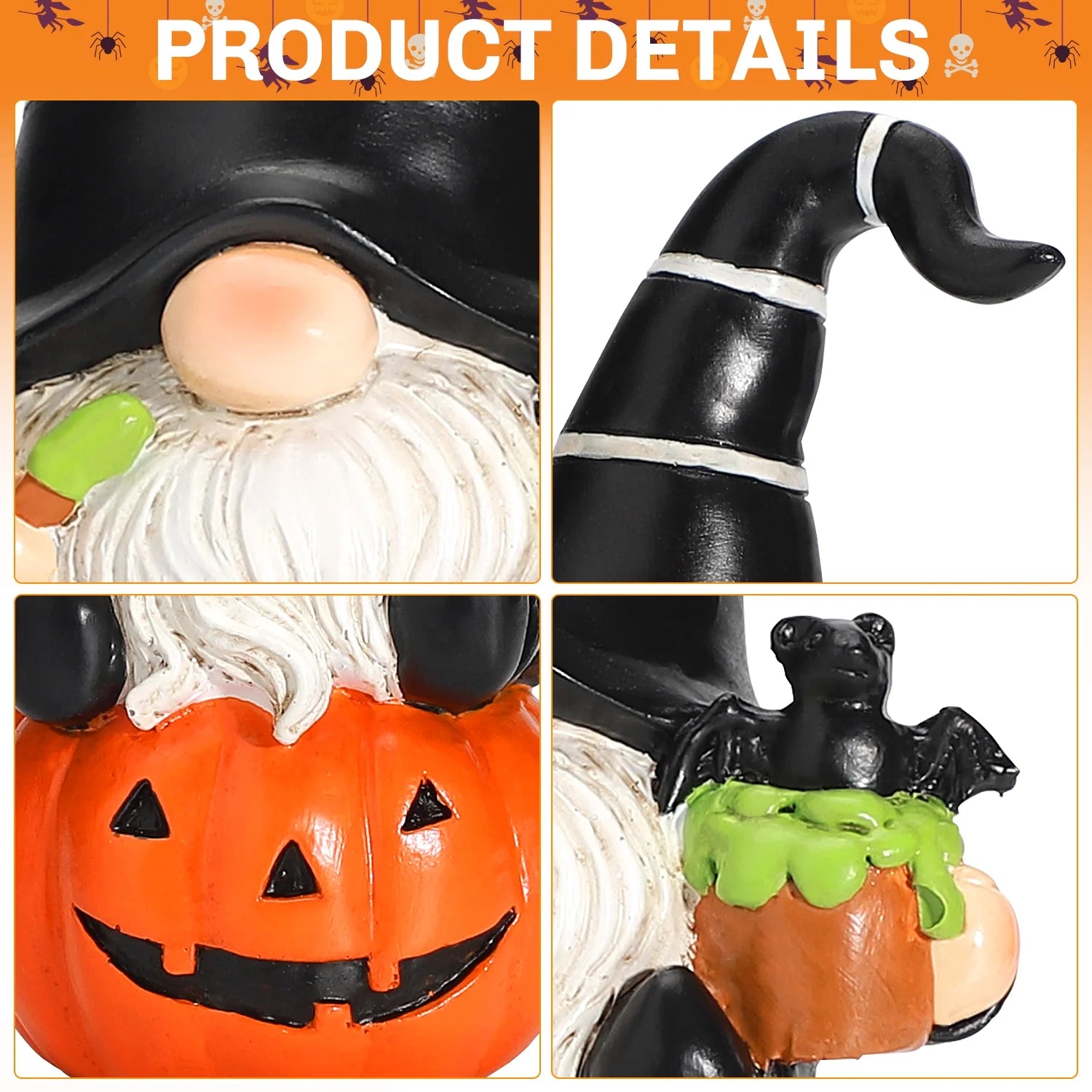 2Pcs Halloween Gnomes, Halloween Gifts, Halloween Decorations Indoor, Halloween Table Decor
