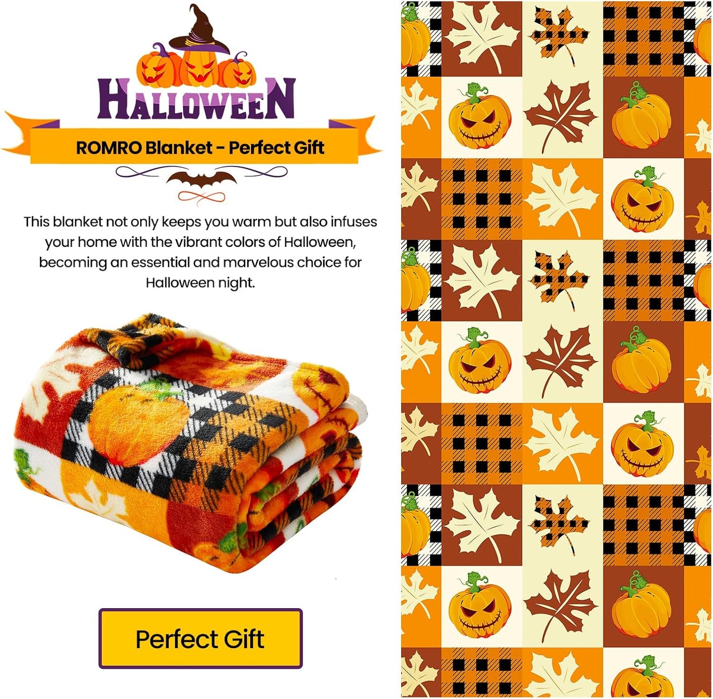 Halloween Fleece Throw Blanket