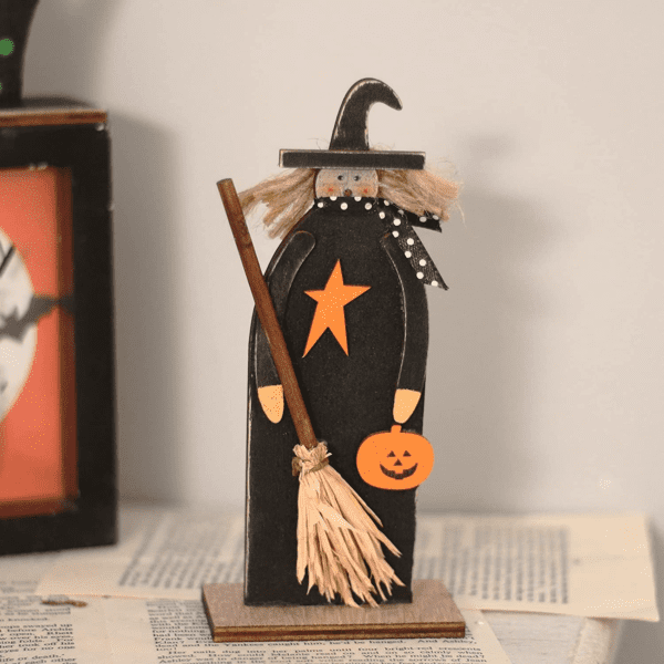 5Pcs Halloween Wooden Decorations, Halloween Tabletop Centerpiece - Image 5