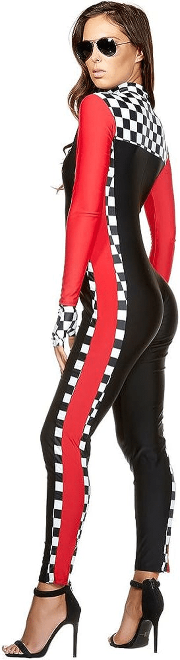 Women's Sexy Racer Costume - Race Car Driver Costume with Sunglasses - Image 4