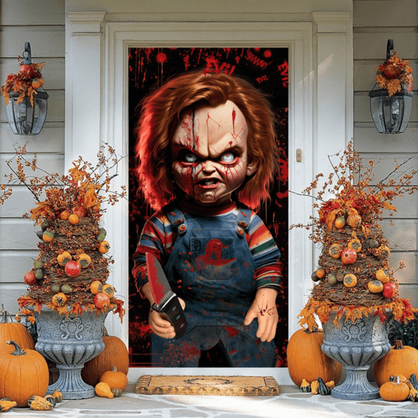 Horror Movie Chuck Halloween Door Party Decoration - Image 7