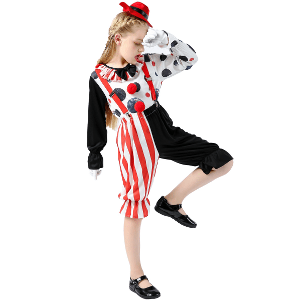 Child'S Clown Clothes Little Girl Children'S Day Performance Uniforms Halloween Shirt Pants Kid Halloween Costumes with Hat - Image 6