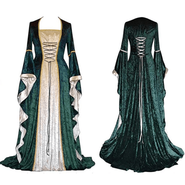 Halloween Medieval Punk Gothic Dress Costume - Image 3