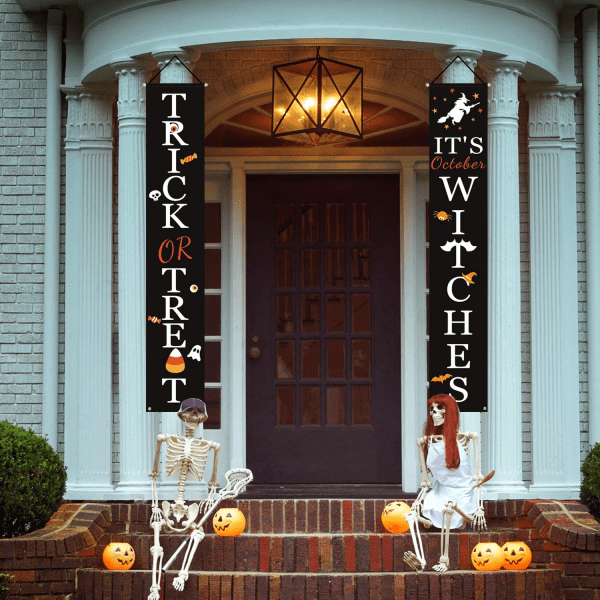 It'S October Witches Front Porch Banners for Halloween - Image 2