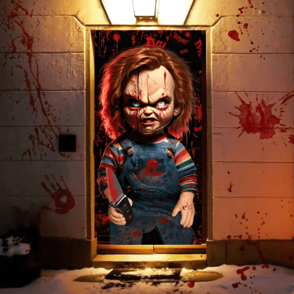 Horror Movie Chuck Halloween Door Party Decoration - Image 5