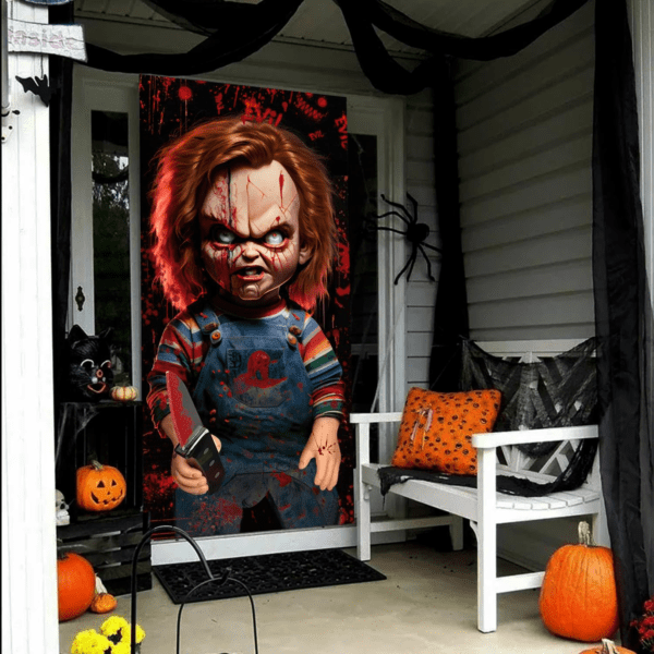 Horror Movie Chuck Halloween Door Party Decoration - Image 6