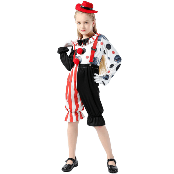 Child'S Clown Clothes Little Girl Children'S Day Performance Uniforms Halloween Shirt Pants Kid Halloween Costumes with Hat - Image 2