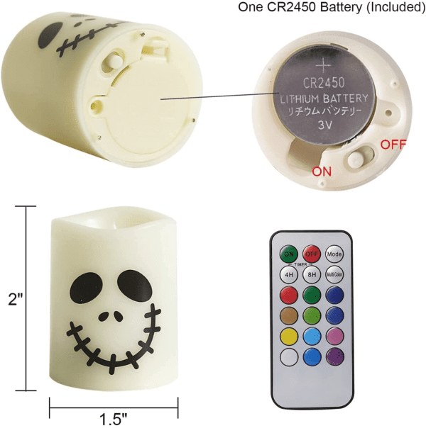 Halloween Flameless Votive Candles Color Changing with Remote Timer - Image 6