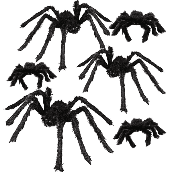 Halloween Spider Decorations, 6 Pcs