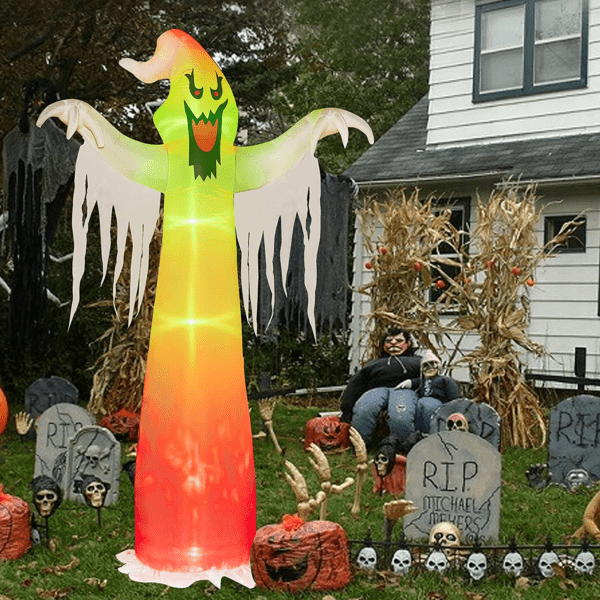 9 FT Halloween Blow up Yard Decorations with Built-In LED Lights for Indoor and Outdoor - Image 6