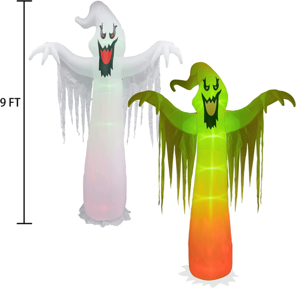 9 FT Halloween Blow up Yard Decorations with Built-In LED Lights for Indoor and Outdoor - Image 2