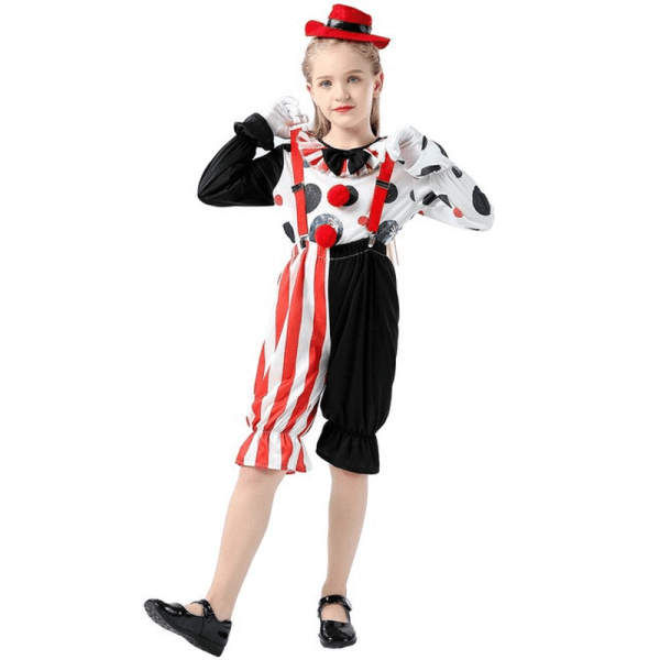 Child'S Clown Clothes Little Girl Children'S Day Performance Uniforms Halloween Shirt Pants Kid Halloween Costumes with Hat - Image 7