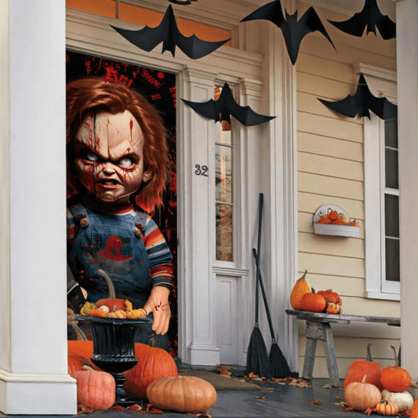 Horror Movie Chuck Halloween Door Party Decoration - Image 8