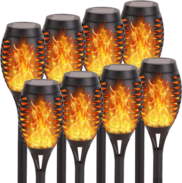 8 Pack Halloween Decorations Outdoor with Flickering Flame