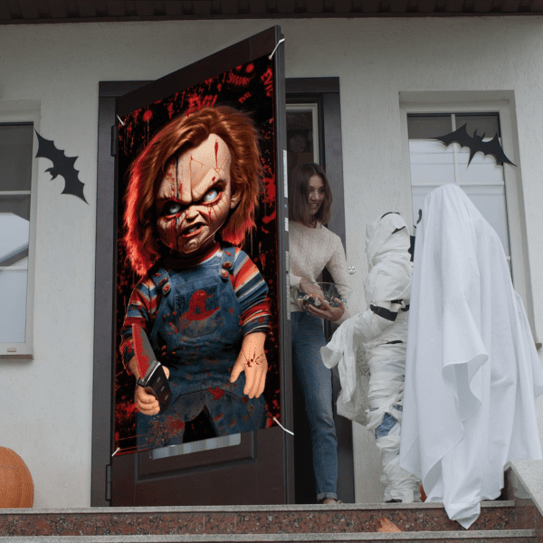 Horror Movie Chuck Halloween Door Party Decoration - Image 9