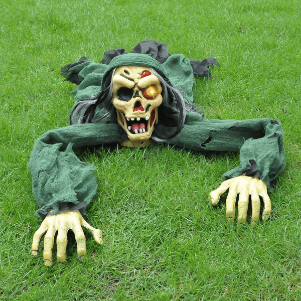 Life Size Light-Up Climbing Zombie Groundbreaker with Creepy Sound for Halloween Outdoor Decoration - Image 4