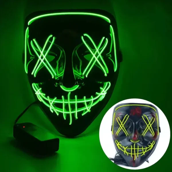 Halloween Mask LED Light up Full Face Mask - Image 8