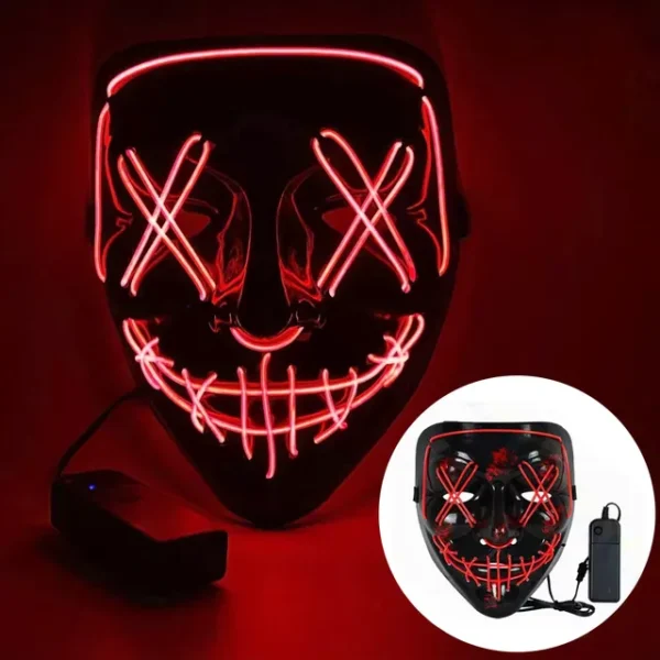 Halloween Mask LED Light up Full Face Mask - Image 9