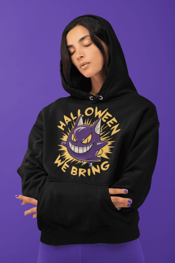 Halloween We Bring! Gengar Unisex Hoodie - Image 3